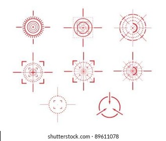 Set of crosshairs - illustration