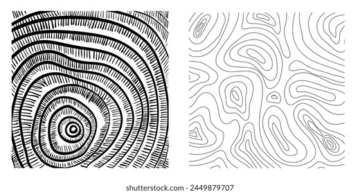 Set of crosshatch texture isolated, hand drawn