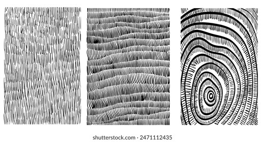 Set of crosshatch texture isolated, hand drawn