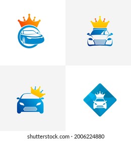 Set Set mit dem Logo des Autos, Vektorvorlage, Design des Creative Car Logos