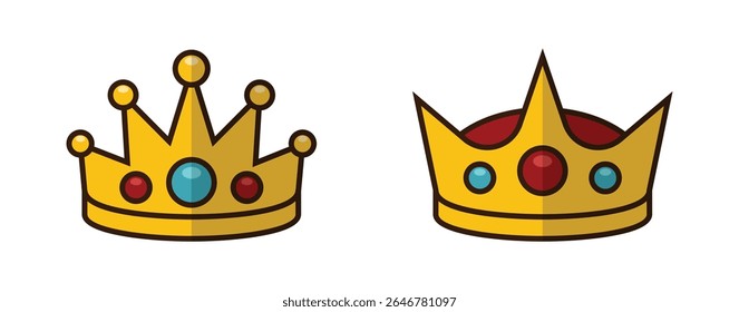 Set Crown collection with colour