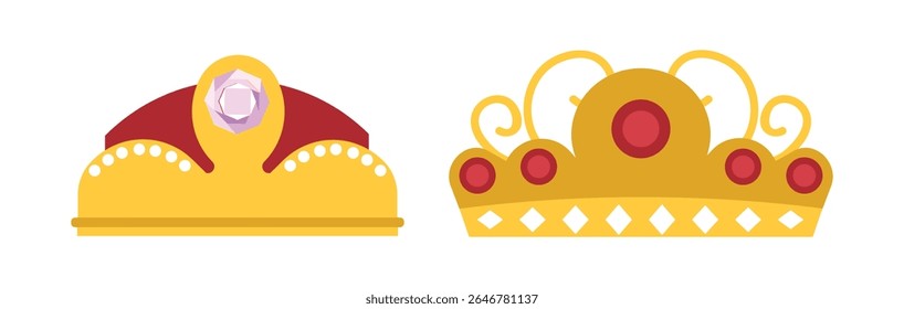 Set Crown collection with colour