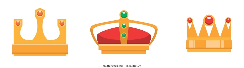 Set Crown collection with colour
