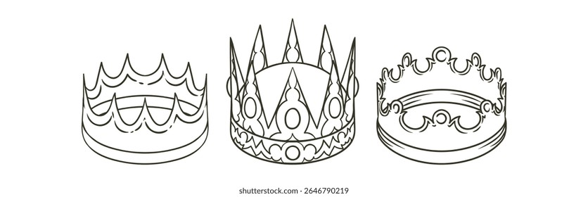 Set Crown collection with colour
