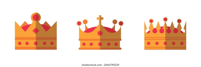 Set Crown collection with colour