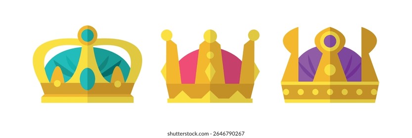 Set Crown collection with colour