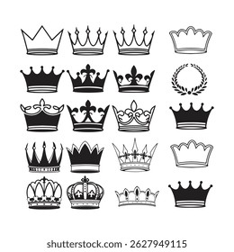 Set of Crown icons design