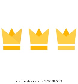 Set of crown sign. Vector illustration in flat design