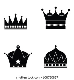 Set of crowns icon