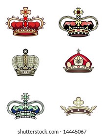 set of crowns vector