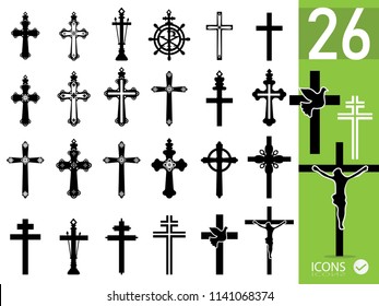 Set of crucifixes