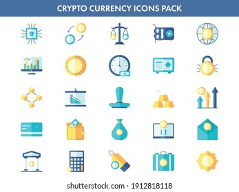 Conjunto De Iconos De Moneda De Cripto En Multicolor.