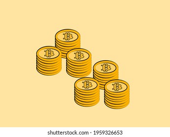 Set of cryptocurrencies, or digital money