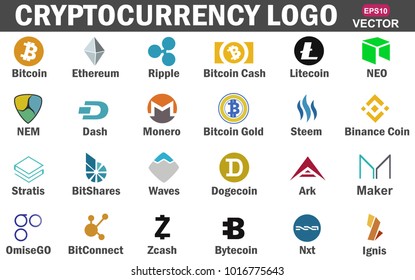 Set of cryptocurrency icon vector complete for web, UI, UX, And App