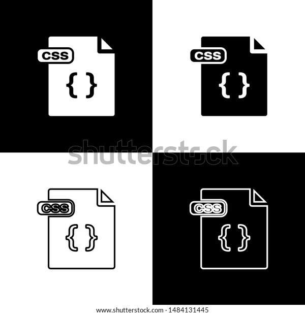 Set Css File Document Download Css Stock Vector Royalty Free