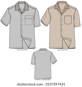 Set of Cuban Collar Shirts