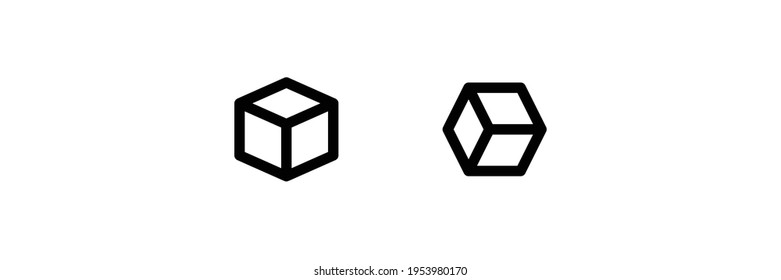 set of cube eps 10 icon