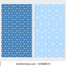 set of cube pattern. Creative design. Seamless geometry design. pastel color. Vector illustration.