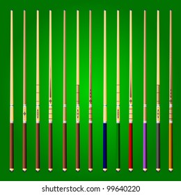 conjunto de iconos de curso en un fondo verde