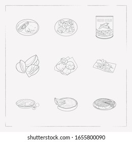 Set of cuisine icons line style symbols with illinois, west virginia, georgia and other icons for your web mobile app logo design.