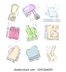 Set of culinary vector icon. Kitchen logo design templates element.