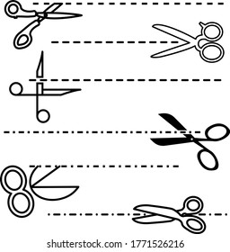 Set of cul-lines drawn in vector