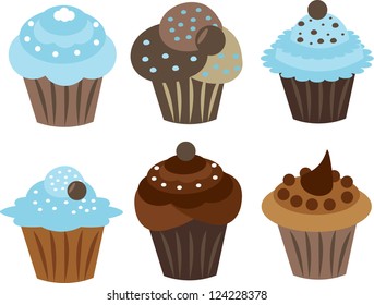 set of cup cakes
