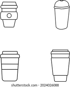 conjunto de iconos de café de taza