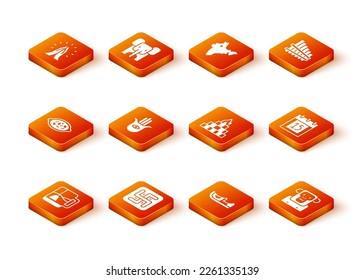 Set Cup de té con bolso de té, esvástica hindú, tazón kheer, mano Hamsa, zapatos indios, yagna, mono e icono del día de la independencia. Vector