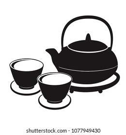 Set cup of tea vector