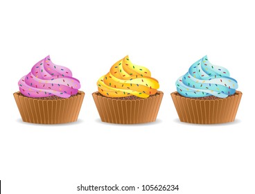 Set of cupcake