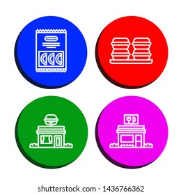 Set of cupcake icons such as Candy, Macaroons, Restaurant , cupcake
