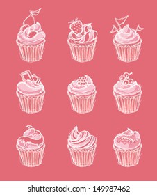 set of cupcakes 