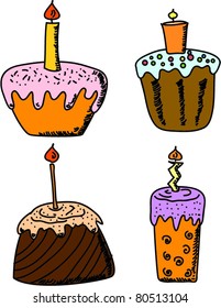 set of cupcakes