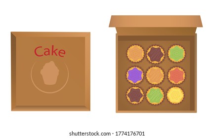 Cupcakes in einer Schachtel