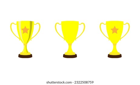 Set of cups on a white background. Vector illustration made in flat style