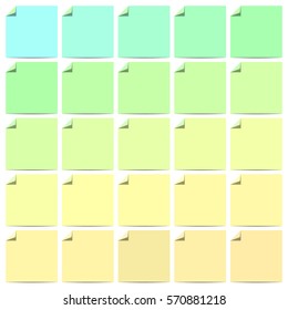 Set of curl flat paper corner.