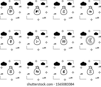 set of currency icons isolated on background
