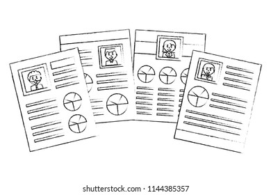 set of curriculum vitae isolated icon
