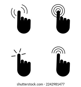 set cursor finger. Computer technology concept. Computer mouse. Vector illustration. stock image.