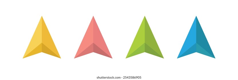 definir ícone de cursor ilustração de vetor de cor de design plano