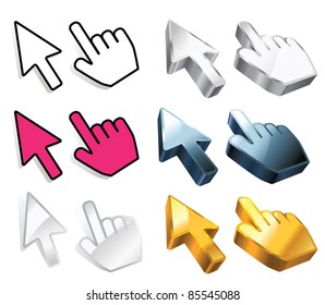 set of cursors with variations