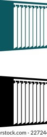 un conjunto de iconos de cortina