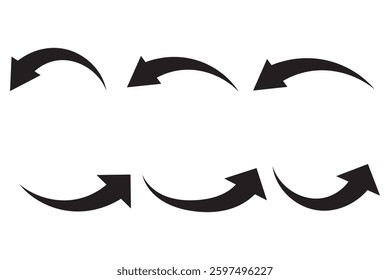 Set Curve arrow. Curved arrows. Arrow sign. Flat style icons. set of Blue curve arrow icon vectors. Curve arrow icon vector illustration. EPS 10