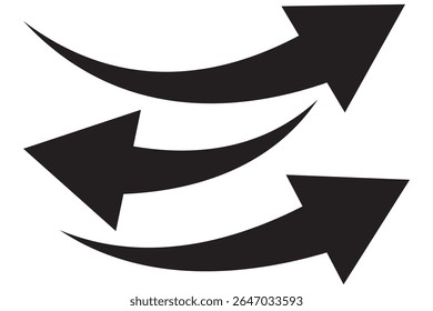 set of curve arrows eps 10 file