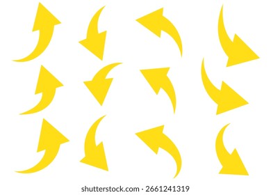 conjunto de setas curvas ícone arquivo eps 10