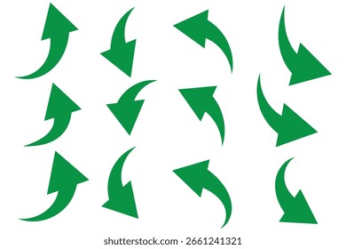 set of curve arrows icon file eps 10