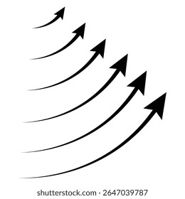 set of curve arrows. vector illustration, eps 10