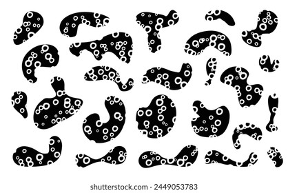 Conjunto de Formas de curva Siluetas de Vector