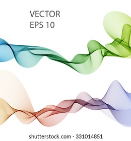 Set of curve vector color wave abstract background for banner